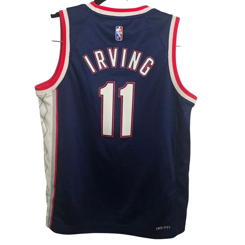Nike Brooklyn Nets Kyrie Irving City Edition Jersey Kids Medium 75th Anniversary